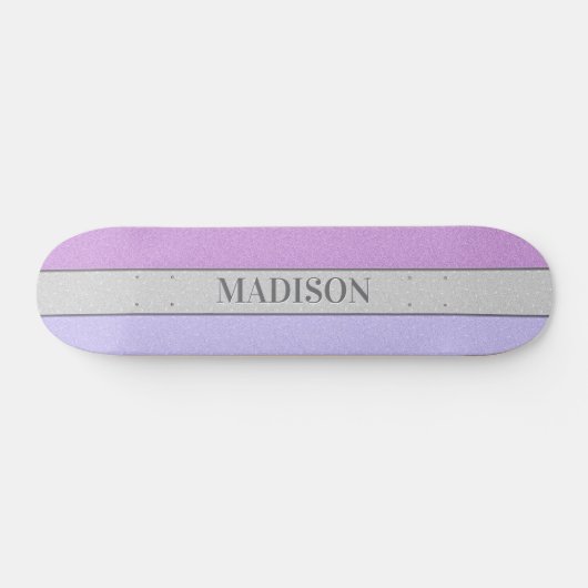 Aangepaste Naam Nep Glitter Bling Skateboard (Horizontaal)