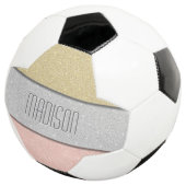 Aangepaste Naam Nep Glitter Bling Voetbal (Drie kwart)