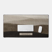 Aangepaste Naam Neutral Browns Kantoor Gift Deskma Bureaumat (Keyboard & Muis)