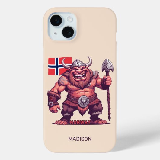 Aangepaste naam Noorse trol Case-Mate iPhone Case (Achterkant)
