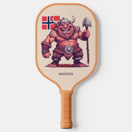 Aangepaste naam Noorse trol Pickleball Paddle (Voorkant)