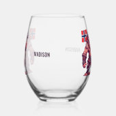 Aangepaste naam Noorse trol Wijnglas Zonder Voet (Links)