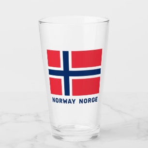 Aangepaste naam Noorse vlag Glas