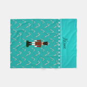 Aangepaste naam nootmuskturquoise snoepsnoepjes fleece deken (Voorkant (Horizontaal))