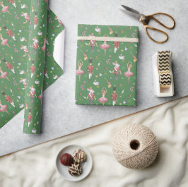 Aangepaste naam Notenkraker Ballet Ballerina Kerst Cadeaupapier