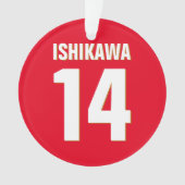 Aangepaste naam, nummer, kleuren. Sportventilatore Ornament (voorkant)