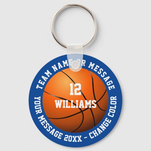 Aangepaste naam nummer teamnaam basketbal sleutelhanger (Achterkant)