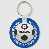 Aangepaste naam nummer teamnaam voetbal sleutelhanger (Voorkant)