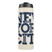 Aangepaste naam NYC Typografische tumbler Thermosbeker (Voorkant)