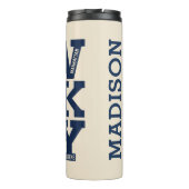 Aangepaste naam NYC Typografische tumbler Thermosbeker (Achterkant)