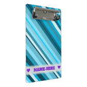 Aangepaste naam; oceaangeïnspireerd blauw/Blauwgro Mini Klembord (Schuin)