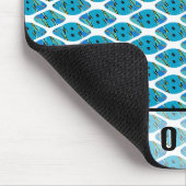 Aangepaste naam Ocean Blue Green White Geo Pattern Muismat (Hoek)