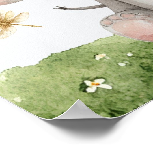 Aangepaste naam Oerwoud Animals Dragonfly Poster (Hoek)