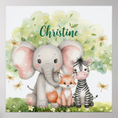 Aangepaste naam Oerwoud Animals Dragonfly Poster (Voorkant)