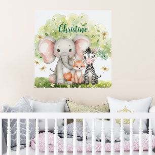 Aangepaste naam Oerwoud Animals Dragonfly Poster