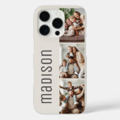 Aangepaste naam of tekst 3 foto collage Case-Mate iPhone case (Achterkant)