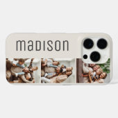 Aangepaste naam of tekst 3 Fotocollage Case-Mate iPhone Case (Achterkant (horizontaal))