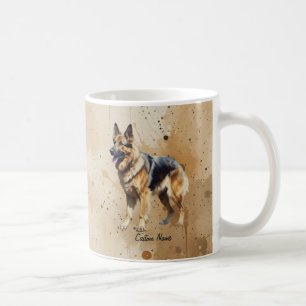 Aangepaste naam of tekst Duitse herder hond huisdi Koffiemok