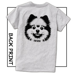 Aangepaste naam of tekst Pop Art Pomeranian Moeder T-shirt