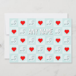 Aangepaste naam of tekst voor verpleegkundige of z bedankkaart