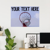 Aangepaste naam of tekstsport voor Basketball Play Poster (Thuiskantoor)