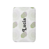 Aangepaste naam ombre mandala op wit badmat (Voorkant Verticaal)