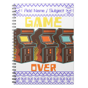 Aangepaste naam/Onderwerp game over Retro Gamer Sc Notitieboek