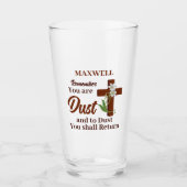 Aangepaste naam Onthoud dat je stof bent | Aswoens Glas (Voorkant)