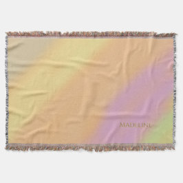 Aangepaste naam op Cotton Candy kleuren Deken