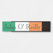 Aangepaste naam op Ierse vlag Deurbordje (Voorkant)