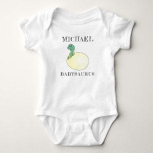 Aangepaste naam op Mooie Baby Dinosaurus Romper