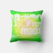 Aangepaste naam op Neon Yellow & Green Kussen (Achterkant)