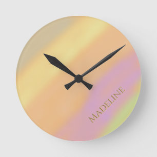 Aangepaste naam op wattenstaafjes kleuren ronde klok