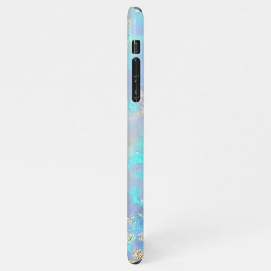 Aangepaste naam Opal Stone iPhone Hoesje (Linkerkant)