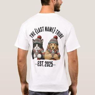 Aangepaste Naam Oprichtingsjaar Kat Hond T-shirt