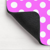 Aangepaste naam Opvallend roze witte pooldots Muismat (Hoek)