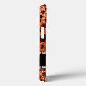 Aangepaste naam oranje glitterblad afdrukken Case-Mate iPhone case (Achterkant / Rechts)