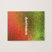 Aangepaste naam oranje groene abstracte gradiënt k legpuzzel (Horizontaal)