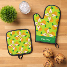Aangepaste naam oranje peren op groen