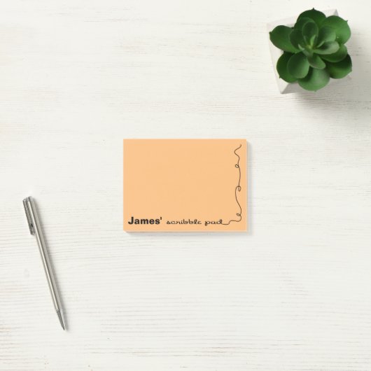Aangepaste naam Oranje plakbord Post-it® Notes (Kantoor)