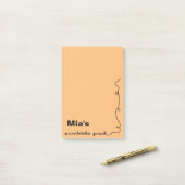 Aangepaste naam Oranje plakbord Post-it® Notes (Op bureau)