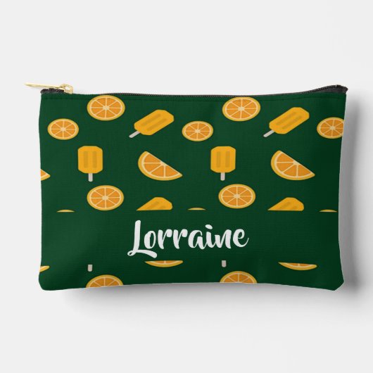 Aangepaste naam oranje plakken en consumptie-ijs etui (Voorkant)