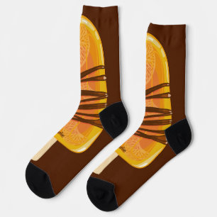 Aangepaste naam Oranje pop Sokken