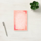 Aangepaste naam Oranje roze witte wervelkolom Post-it® Notes (Kantoor)