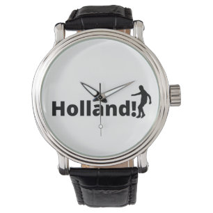 Aangepaste naam Oranje supporter Horloge