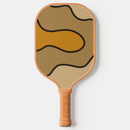 Aangepaste naam Oranje Tan Black Design Pickleball Paddle