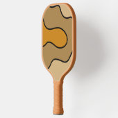 Aangepaste naam Oranje Tan Black Design Pickleball Paddle (Links)