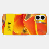 Aangepaste naam Oranje Tulip Flower Petals Foto Case-Mate iPhone Case (Achterkant (horizontaal))