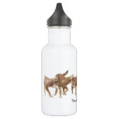 Aangepaste naam Originele Waterverf Wolf Pups Waterfles (Links)