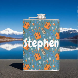 Aangepaste Naam Outdoor Gear Pattern Vinyl Heupfles